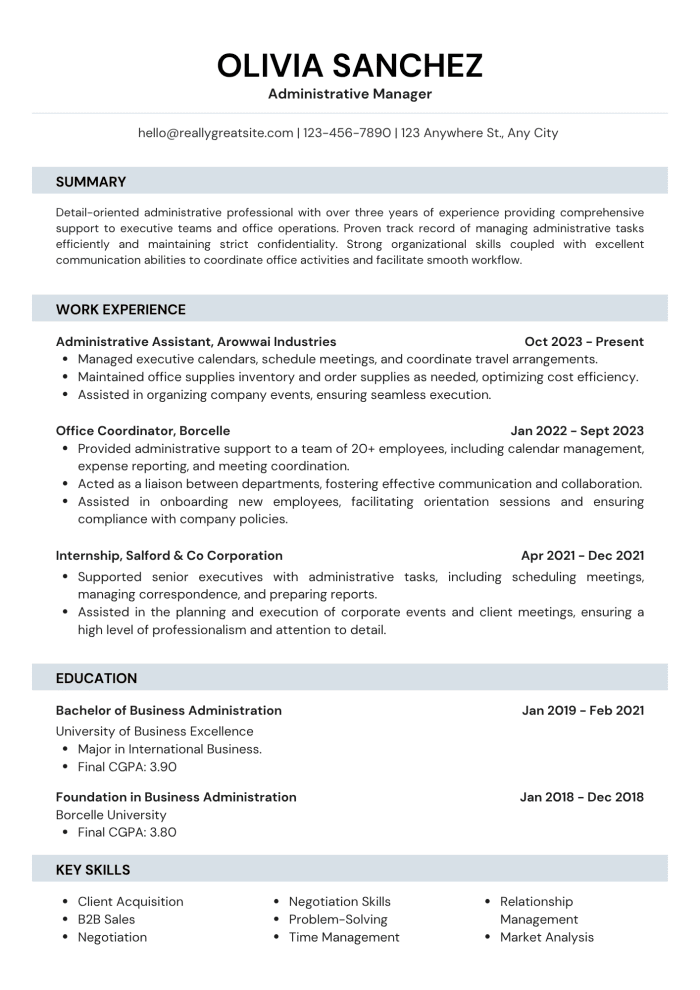 ATS-optimized CV example