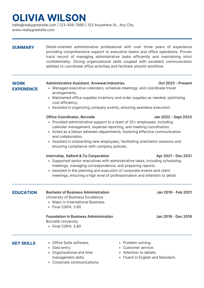 ATS-optimized CV example