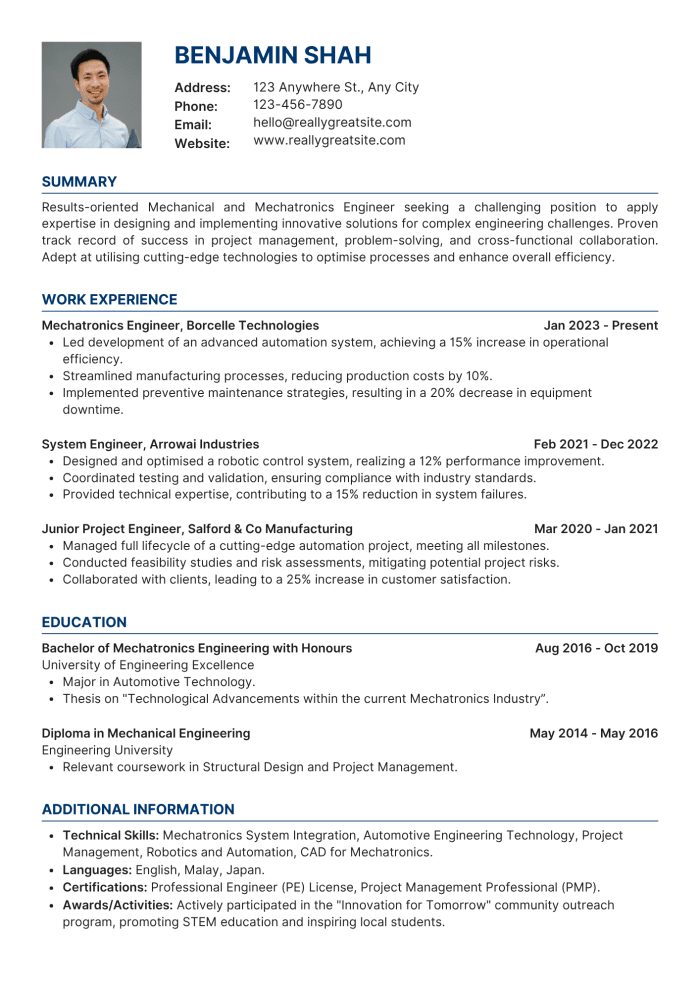 ATS-optimized CV example