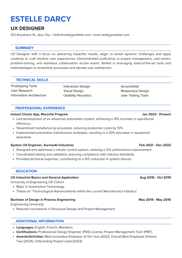 ATS-optimized CV example